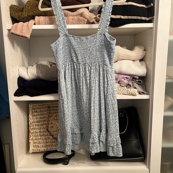 Forever 21 Baby Blue Floral Mini Dress β Size Medium - Picture 3 of 3